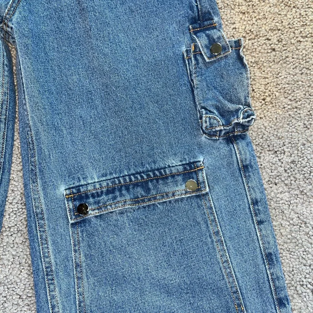 LIQUID LAGOON Y2K WIDE LEG DENIM JNCO STYLE  HEAVY BAGGY SKATER JEANS 30/32